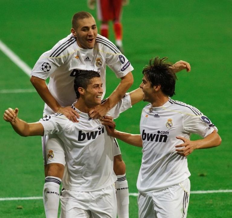 كريستيانو رونالدو وريكاردو كاكا وكريم بنزيما