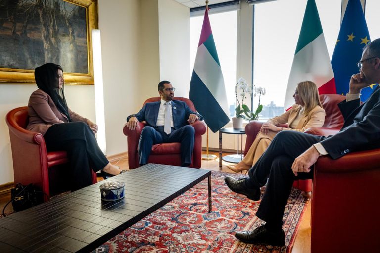 سلطان الجابر مع رئيس وزراء كندا