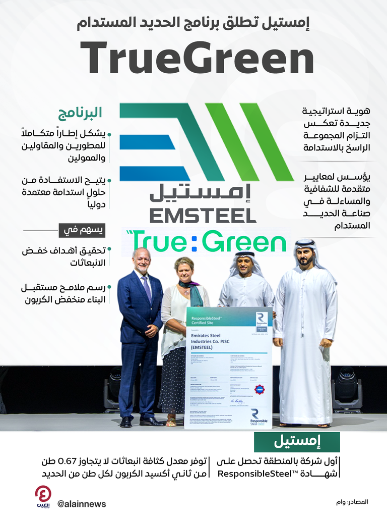 «إمستيل» تطلق برنامج الحديد المستدام «™TrueGreen»