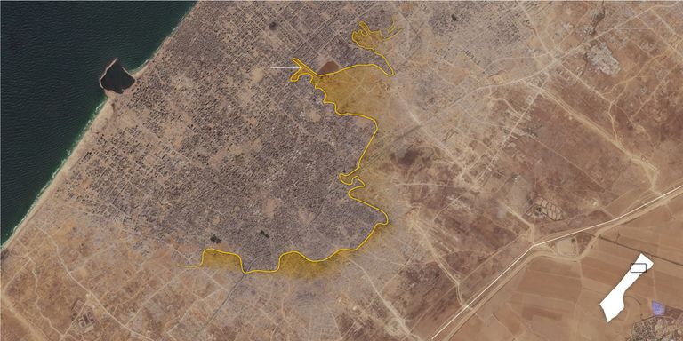 مدرسة الفرقان التي سويت بالأرض في غزة