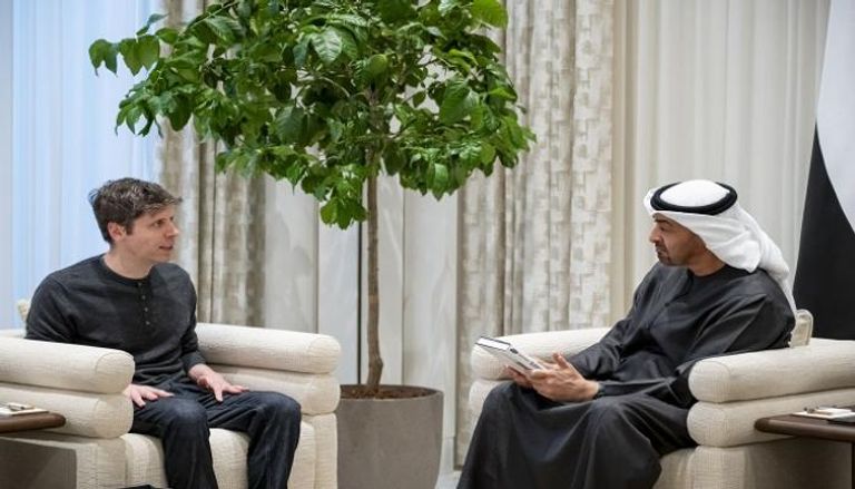 الشيخ محمد بن زايد آل نهيان يستقبل الرئيس التنفيذي لشركة «أوبن إيه آي»