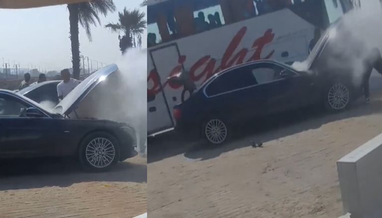 تفاصيل حريق سيارة أحمد شوبير في مصر