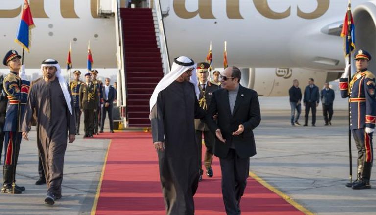 الشيخ محمد بن زايد آل نهيان في زيارة سابقة لمصر- أرشيفية