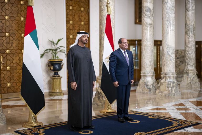 الشيخ محمد بن زايد آل نهيان والسيسي