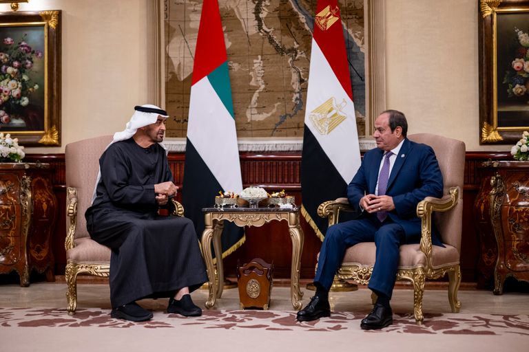 الشيخ محمد بن زايد آل نهيان والرئيس السيسي