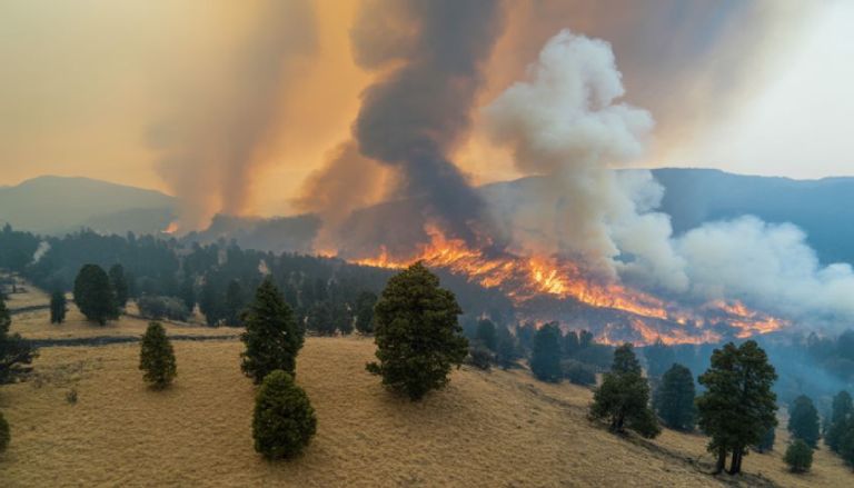 تفاصيل حريق محمية إيتوشا بناميبيا تفاصيل حريق محمية إيتوشا بناميبيا