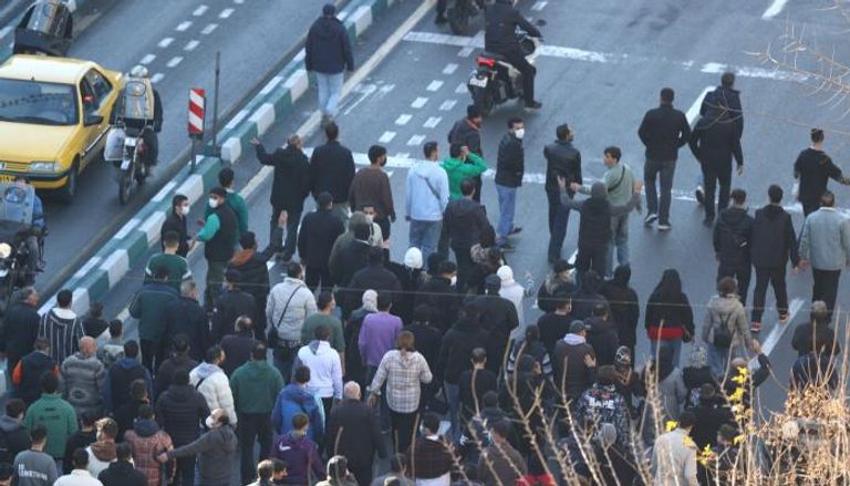 جانب من الاحتجاجات في طهران