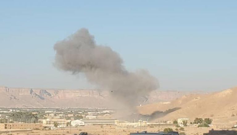 جانب من الغارات على سيئون اليمنية