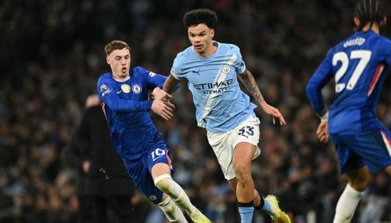 من مباراة مانشستر سيتي وتشيلسي