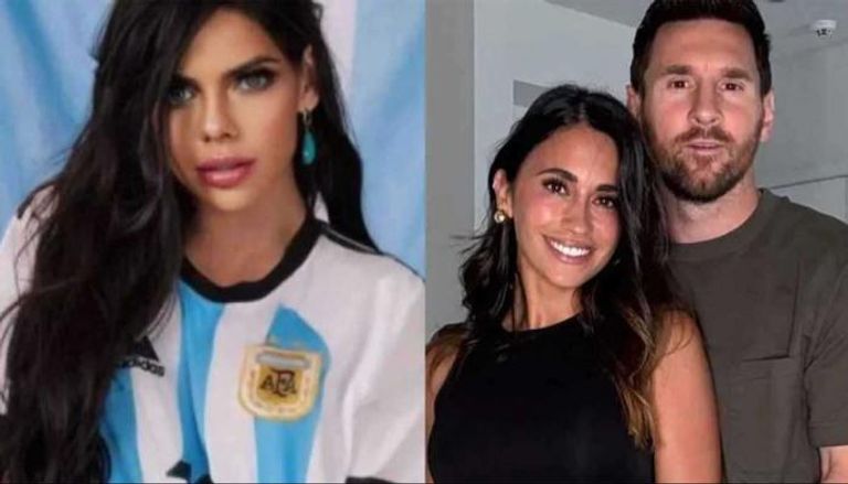 ميسي وزوجته والعارضة الممنوعة