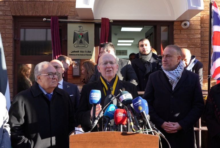 افتتاح سفارة فلسطين في لندن