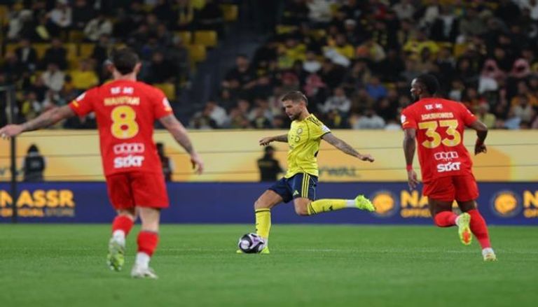 من مباراة النصر والقادسية