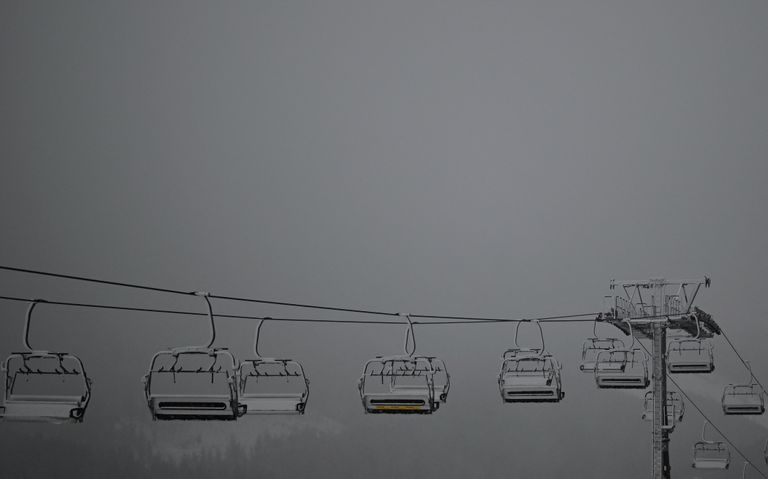 عواصف ثلجية في أوروبا - أ ف ب