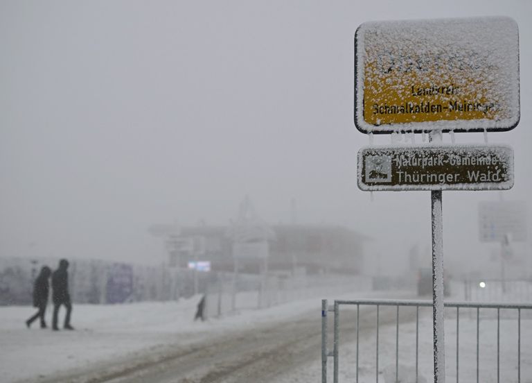 عواصف ثلجية في أوروبا - أ ف ب