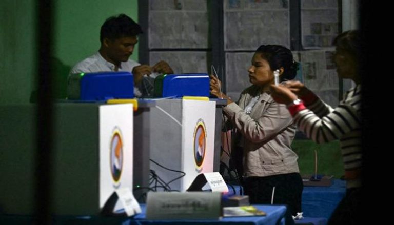 جانب من التصويت في انتخابات ميانمار