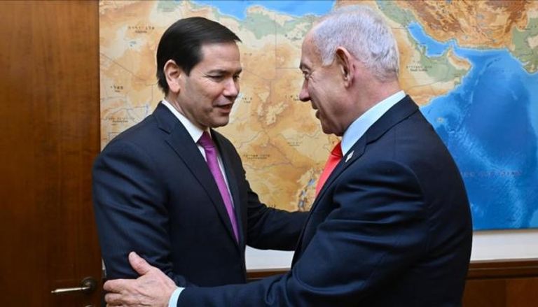 نتنياهو وروبيو في لقاء سابق