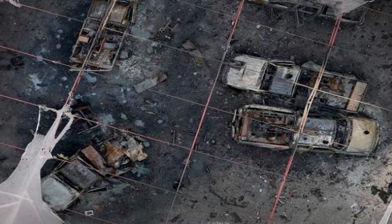 جانب من آثار الاشتباكات في حلب السورية