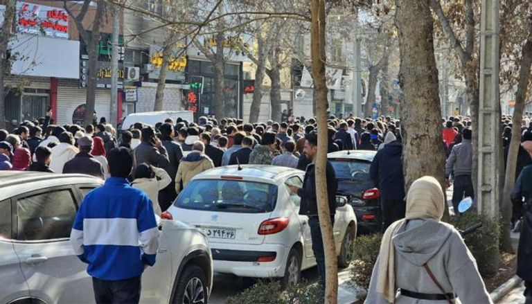 جانب من الاحتجاجات في إيران