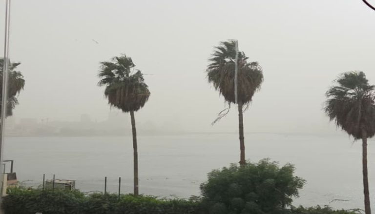 عاصفة ترابية قوية في مصر 