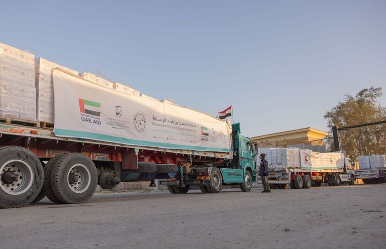 المساعدات الاماراتية لغزة