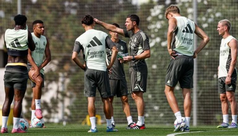 تشابي ألونسو في تدريبات ريال مدريد