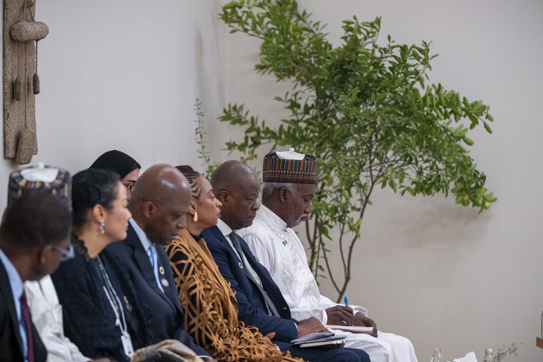  الشيخ محمد بن زايد آل نهيان وبولا أحمد تينوبو - وام