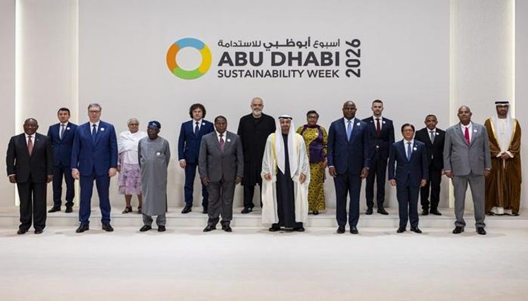 الشيخ محمد بن زايد آل نهيان رئيس دولة الإمارات خلال الافتتاح الرسمي لأسبوع أبوظبي للاستدامة