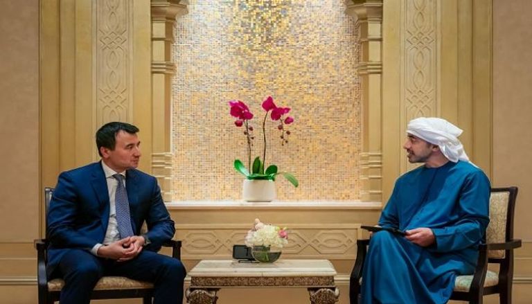 الشيخ عبدالله بن زايد آل نهيانمع جمشيد خودجاييف