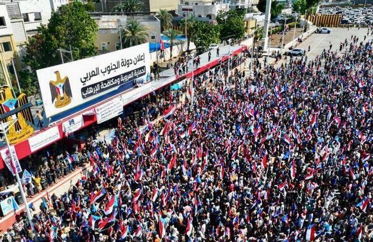 جانب من مظاهرات عدن 