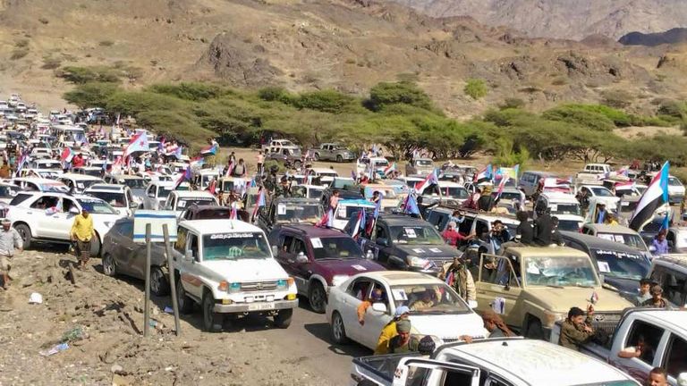 جانب من مظاهرات عدن 