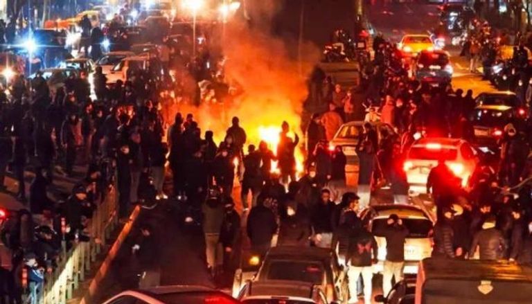 جانب من احتجاجات إيران