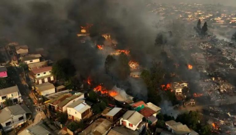 حرائق جنوب تشيلي