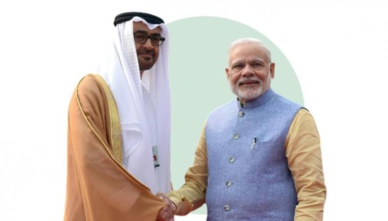 الشيخ محمد بن زايد آل نهيان رئيس دولة الإمارات ورئيس وزراء الهند