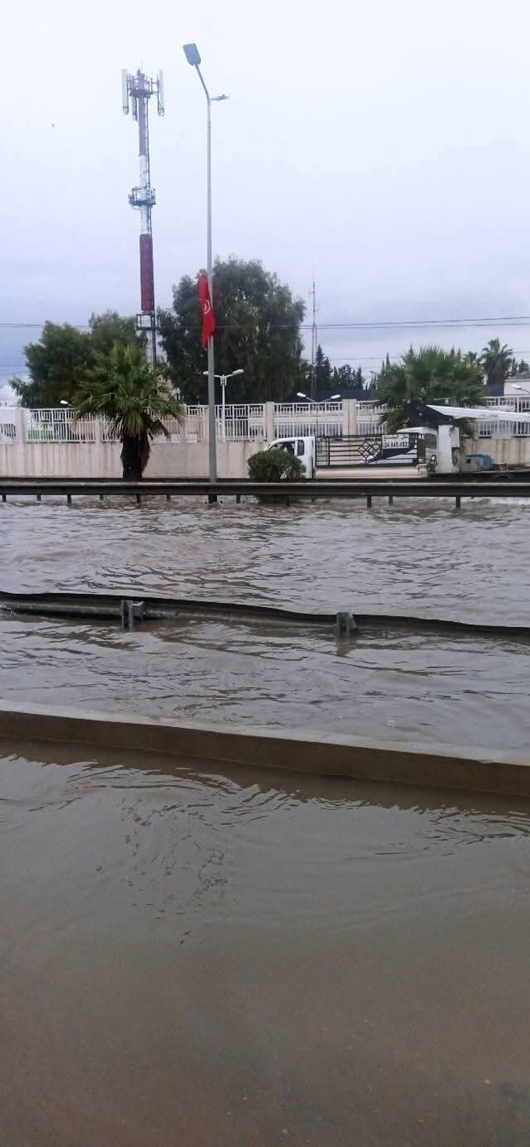 صورة من الفيضانات بتونس 