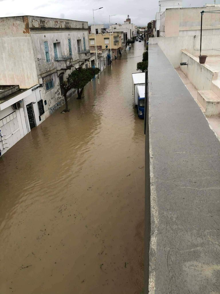 صورة من الفيضانات بتونس 