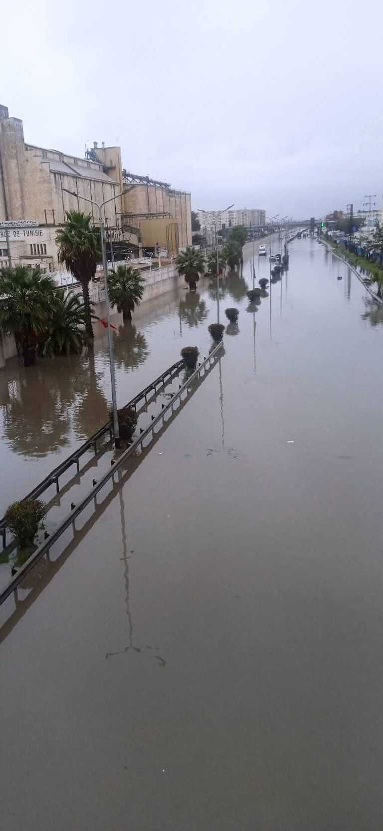 صورة من الفيضانات بتونس 