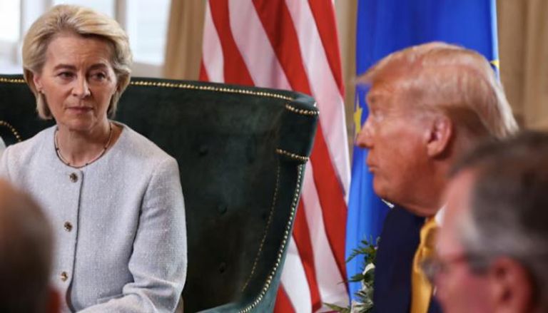 لقاء سابق بين دونالد ترامب ورئيسة المفوضية الأوروبية