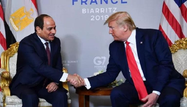 دونالد ترامب وعبدالفتاح السيسي- أرشيفية