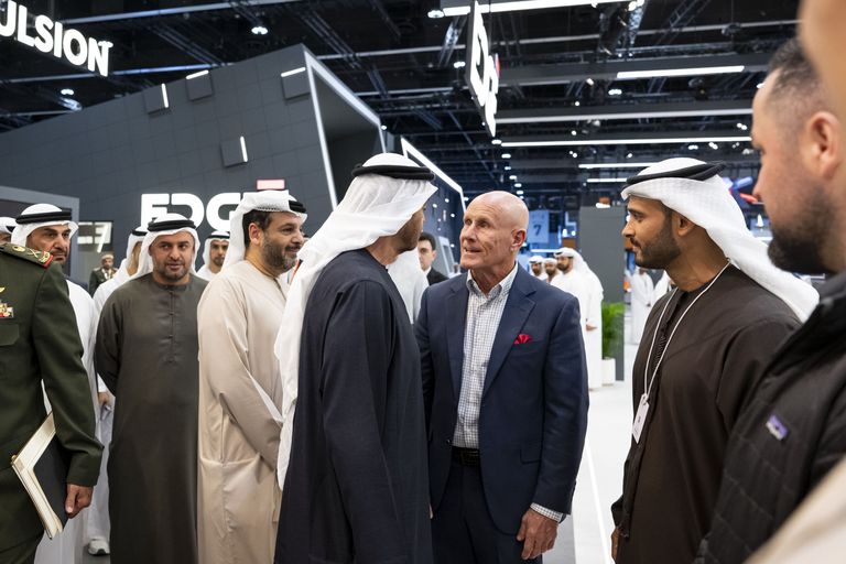 جانب من زيارة الشيخ محمد بن زايد آل نهيان رئيس دولة الإمارات