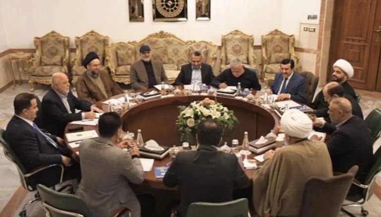 قادة الإطار التنسيقي صاحب الأغلبية البرلمانية في العراق خلال مباحثات سابقة