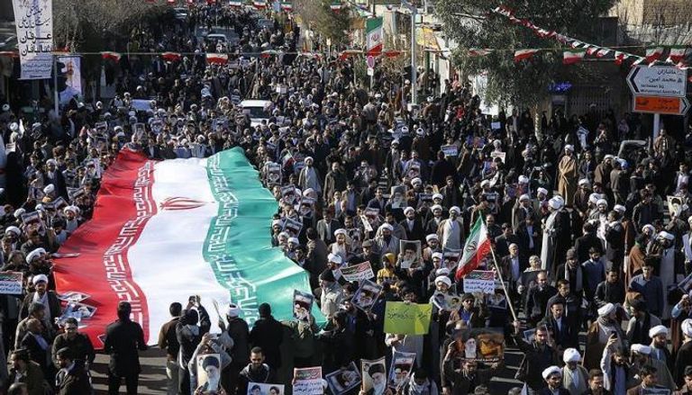 جانب من الاحتجاجات في إيران