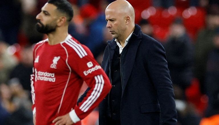 محمد صلاح وأرني سلوت في ليفربول