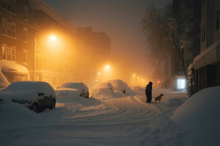 عاصفة ثلجية في أمريكا