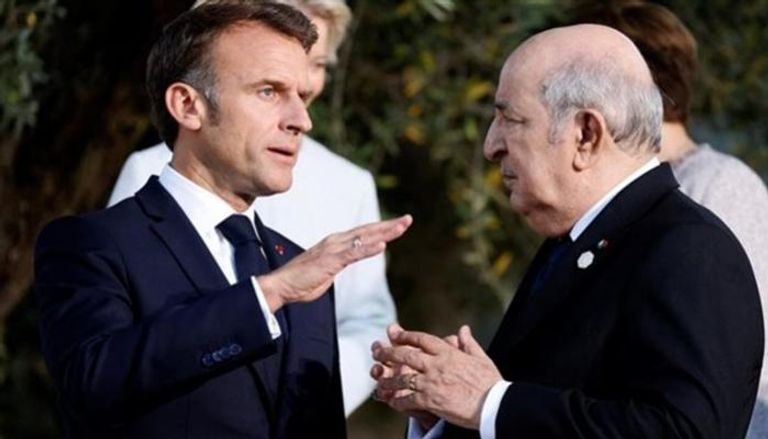 الرئيسان الفرنسي إيمانويل ماكرون والجزائري عبدالمجيد تبون