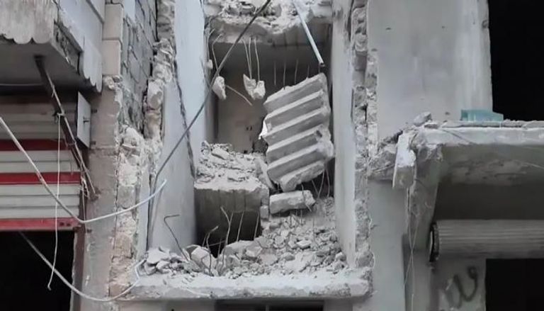 انهيار مبنى في حلب