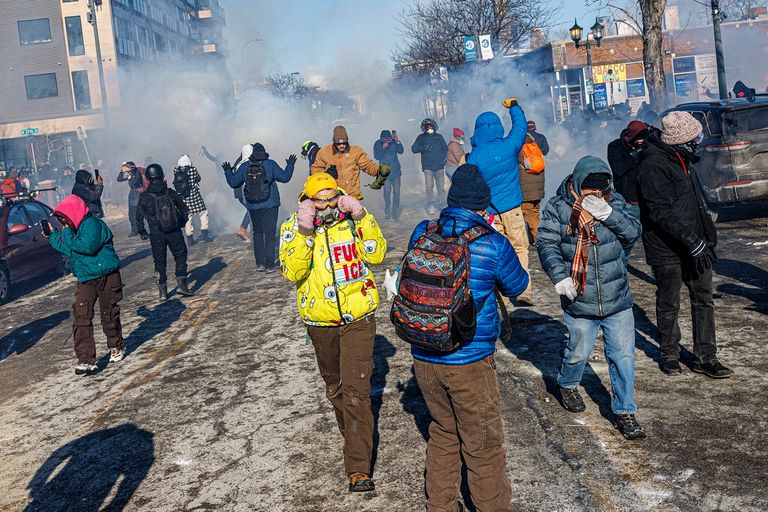 اشتباكات في مينيابوليس بولاية مينيسوتا