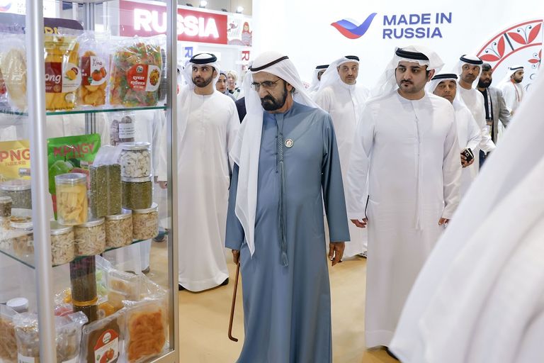 جانب من زيارة الشيخ محمد بن راشد آل مكتوم لمعرض جلفود 2026