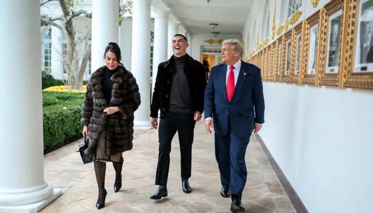 كريستيانو رونالدو ودونالد ترامب وجورجينا