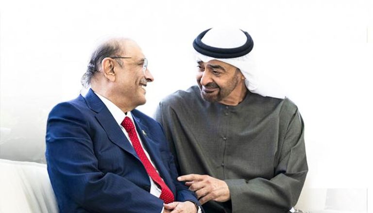 الشيخ محمد بن زايد آل نهيان ورئيس باكستان