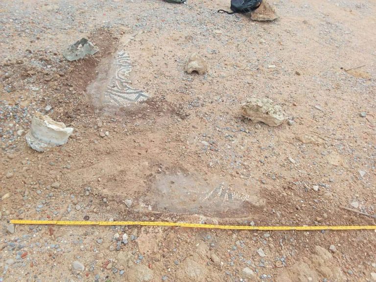 اكتشاف فسيفساء في الموقع الأثري "مسيوا"